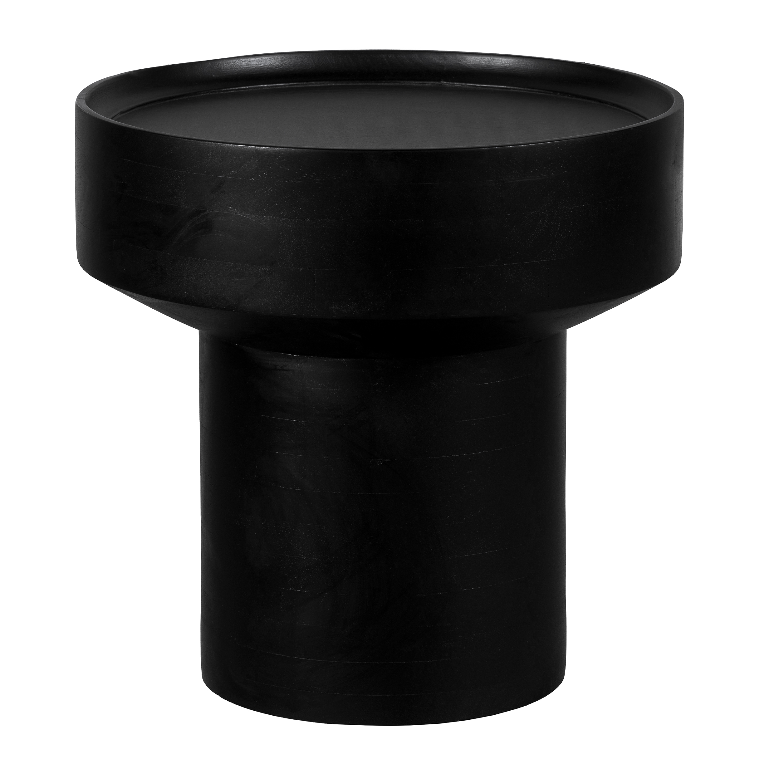 Lewis & Loft Bijzettafel Luus - Rond - FSC mangohout - Rond ⌀50 - Zwart
