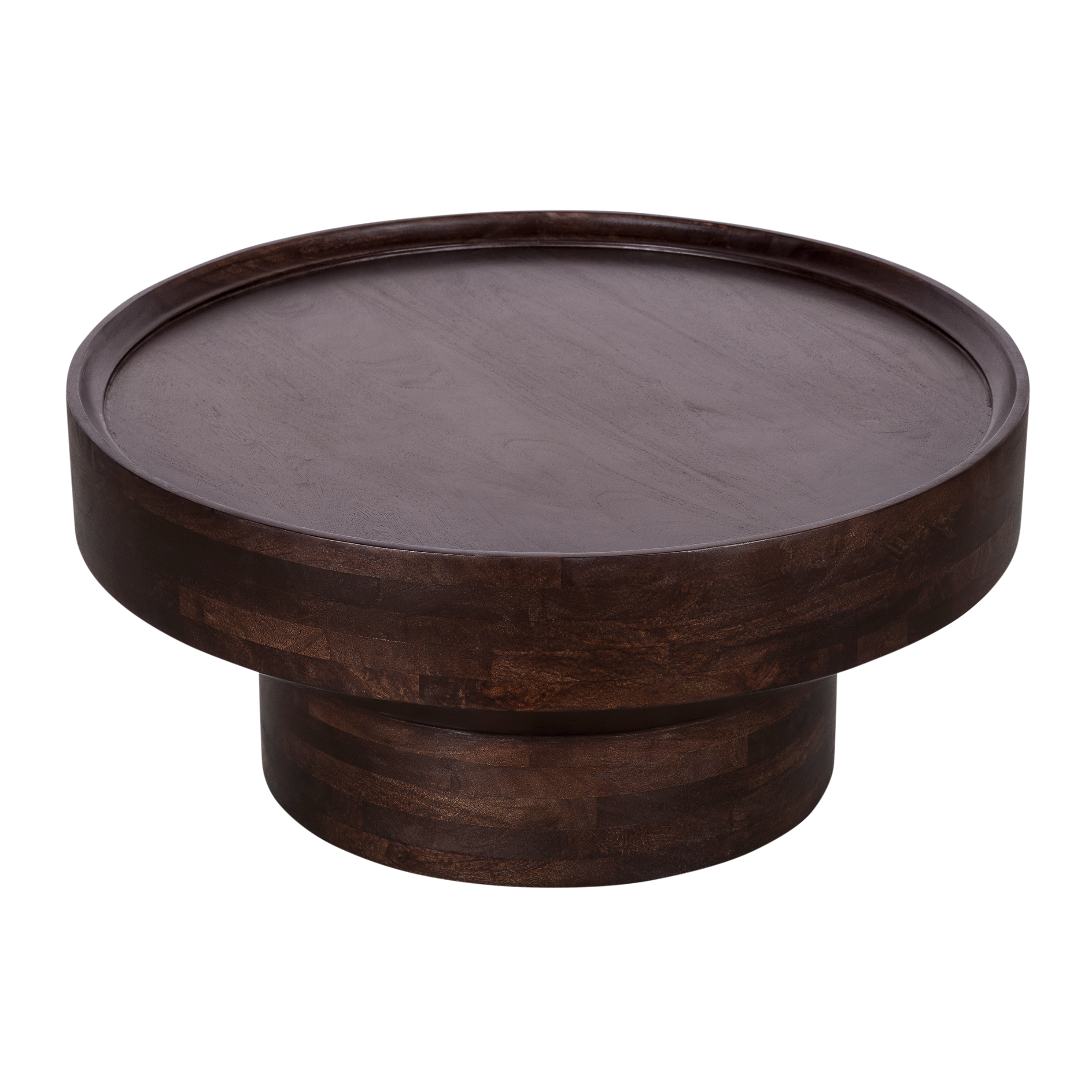 Lewis & Loft Salontafel Luus - FSC mangohout - Rond ⌀80 cm- Walnoot bruin