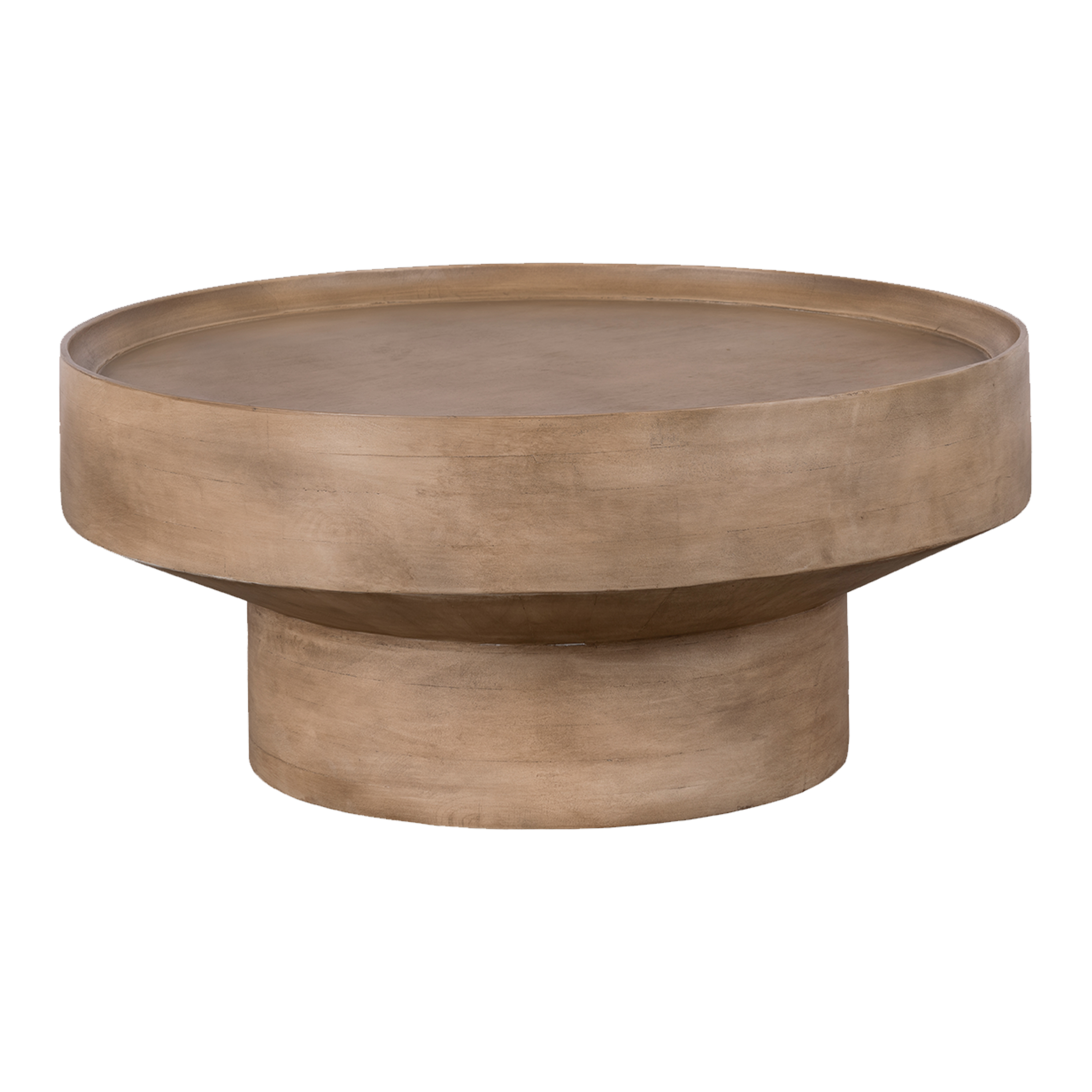 Lewis & Loft Salontafel Luus - FSC-gecertificeerd mangohout - Rond ⌀80 cm - Mat bruin