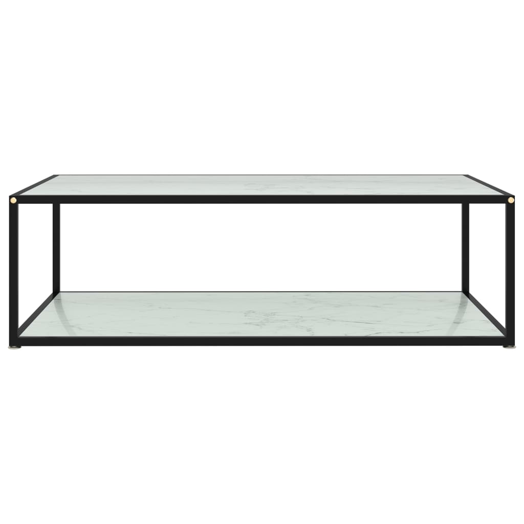 vidaXL Salontafel 120x60x35 cm gehard glas wit