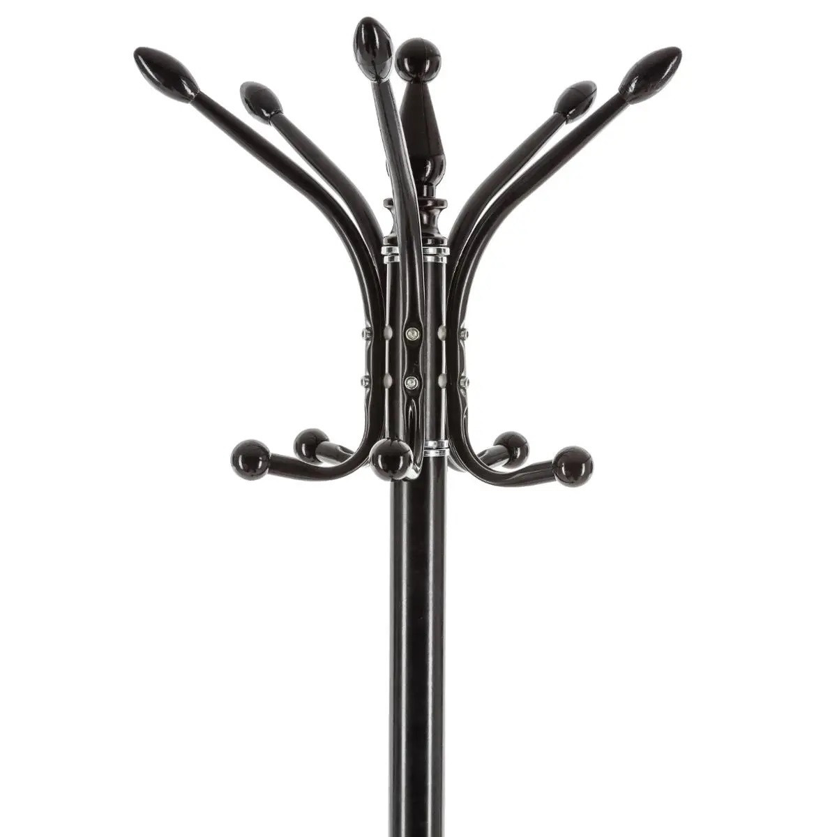 5five hal en kantoor kapstok - staand - zwart - metaal / kunststof - 14 haken - x 180 cm -