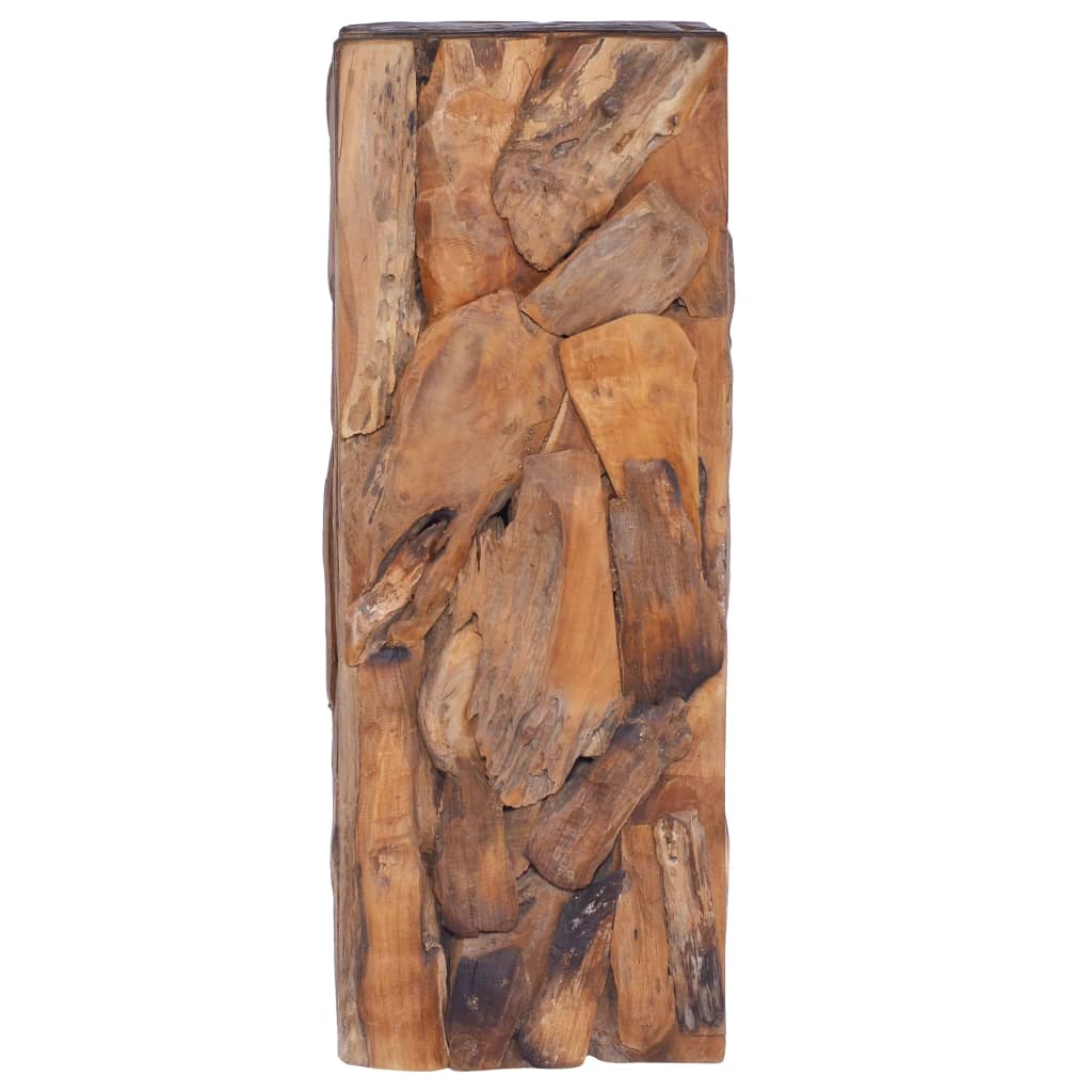 vidaXL Bijzettafel 30x30x80 cm massief teakhout