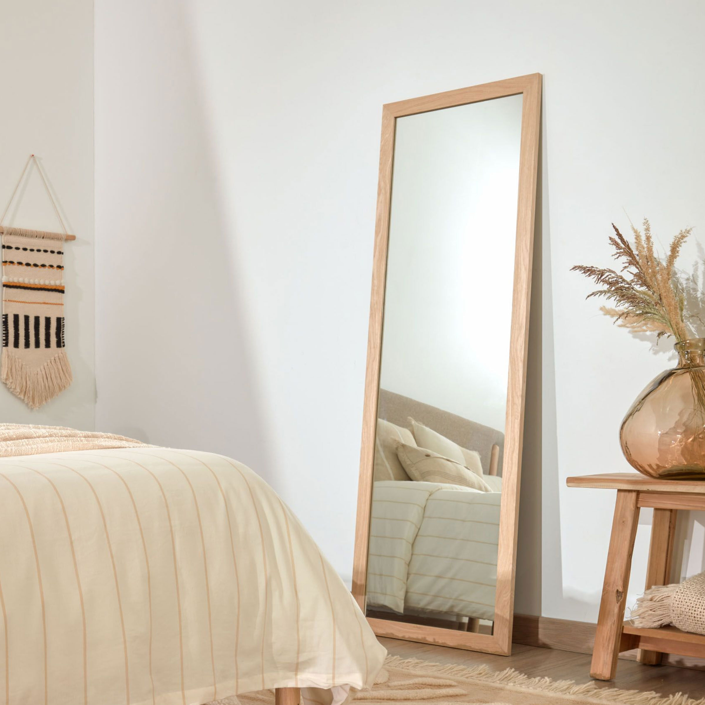 Kave Home Spiegel Wilany 152 x 52cm - Naturel - Passpiegel