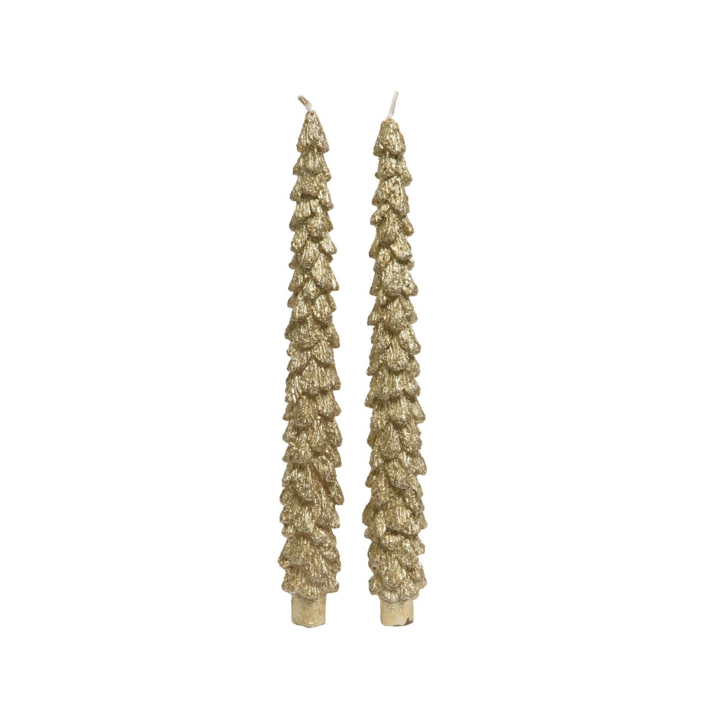 Decoris Dinerkaars everlands kunstkerstboom set a 2 Ø2,1xH25cm