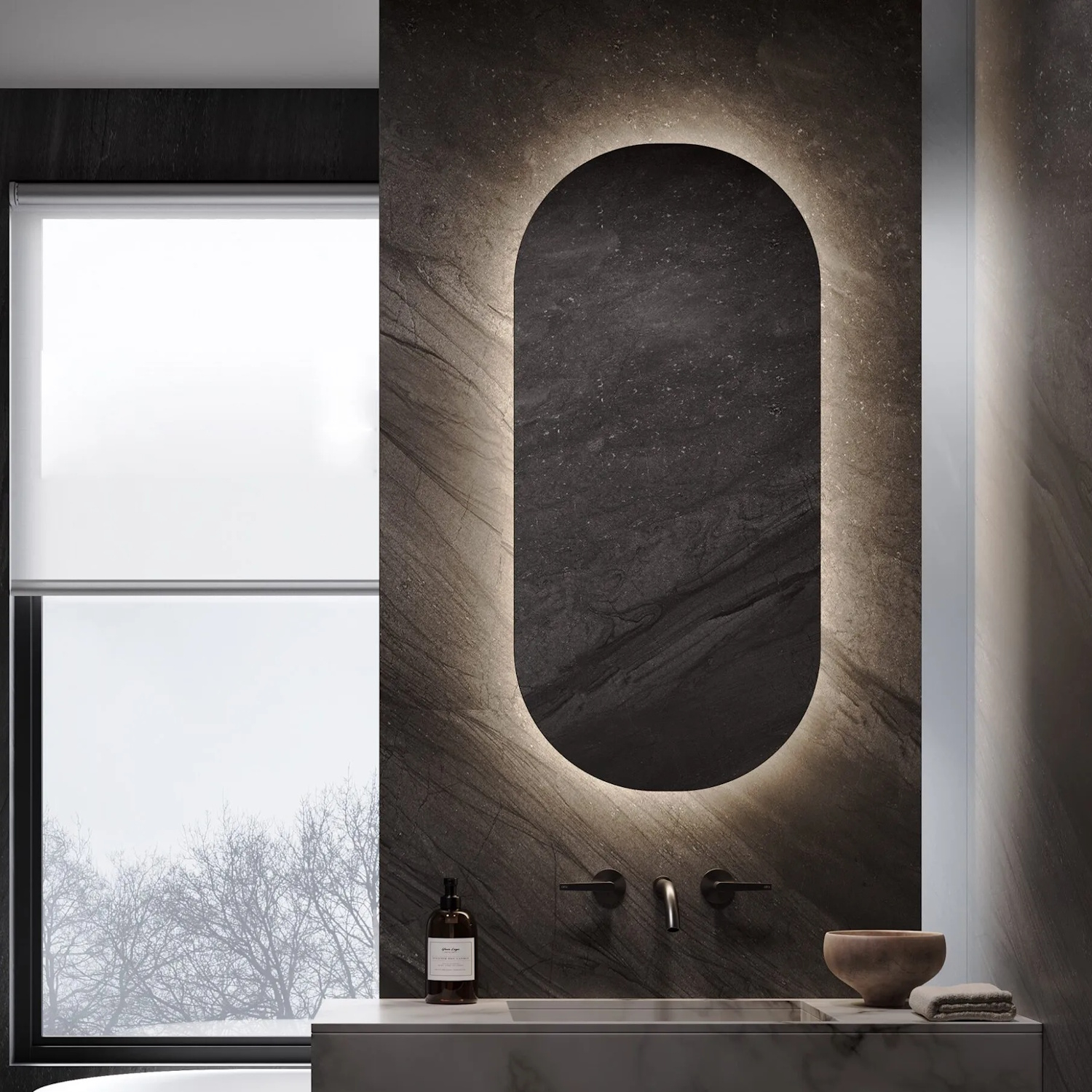 Martens & Meijer Toiletspiegel  Orlando 30x90 cm Incl. Indirecte Verlichting Rondom