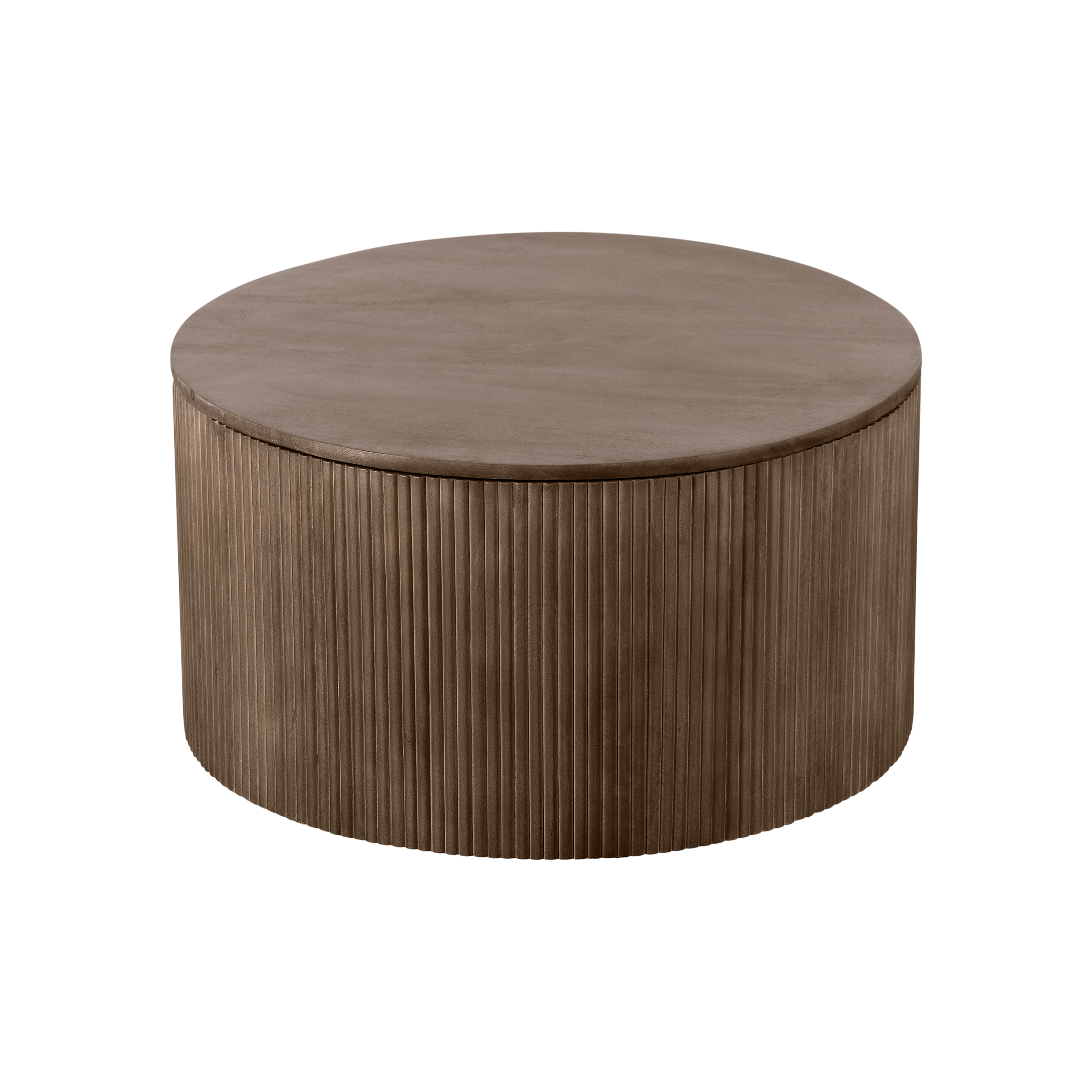 Lewis & Loft Salontafel Lonne - FSC mangohout - Met opbergruimte - ⌀70 cm - Bruin