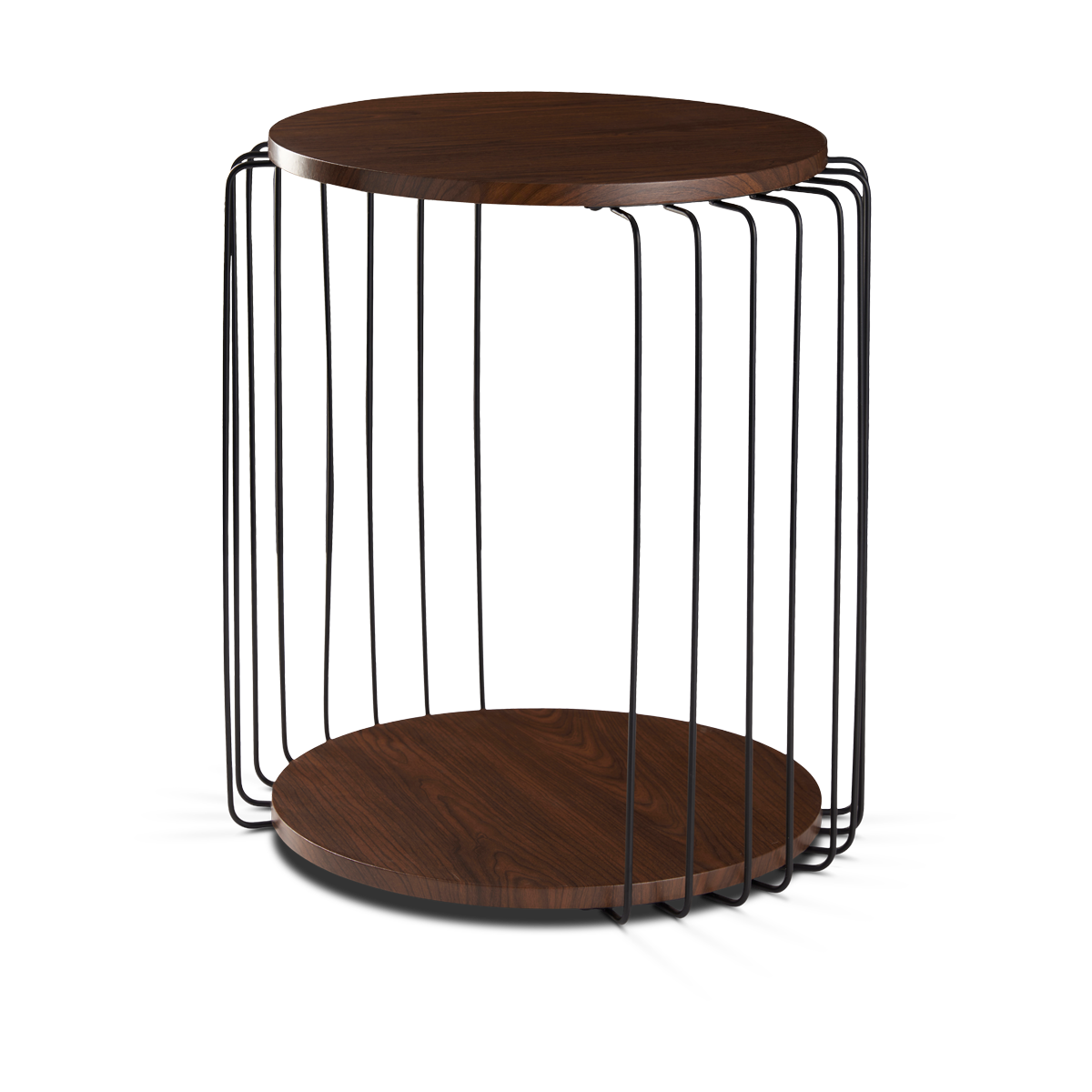 Lisomme Yuki houten salontafel walnoot - Ø 46 cm