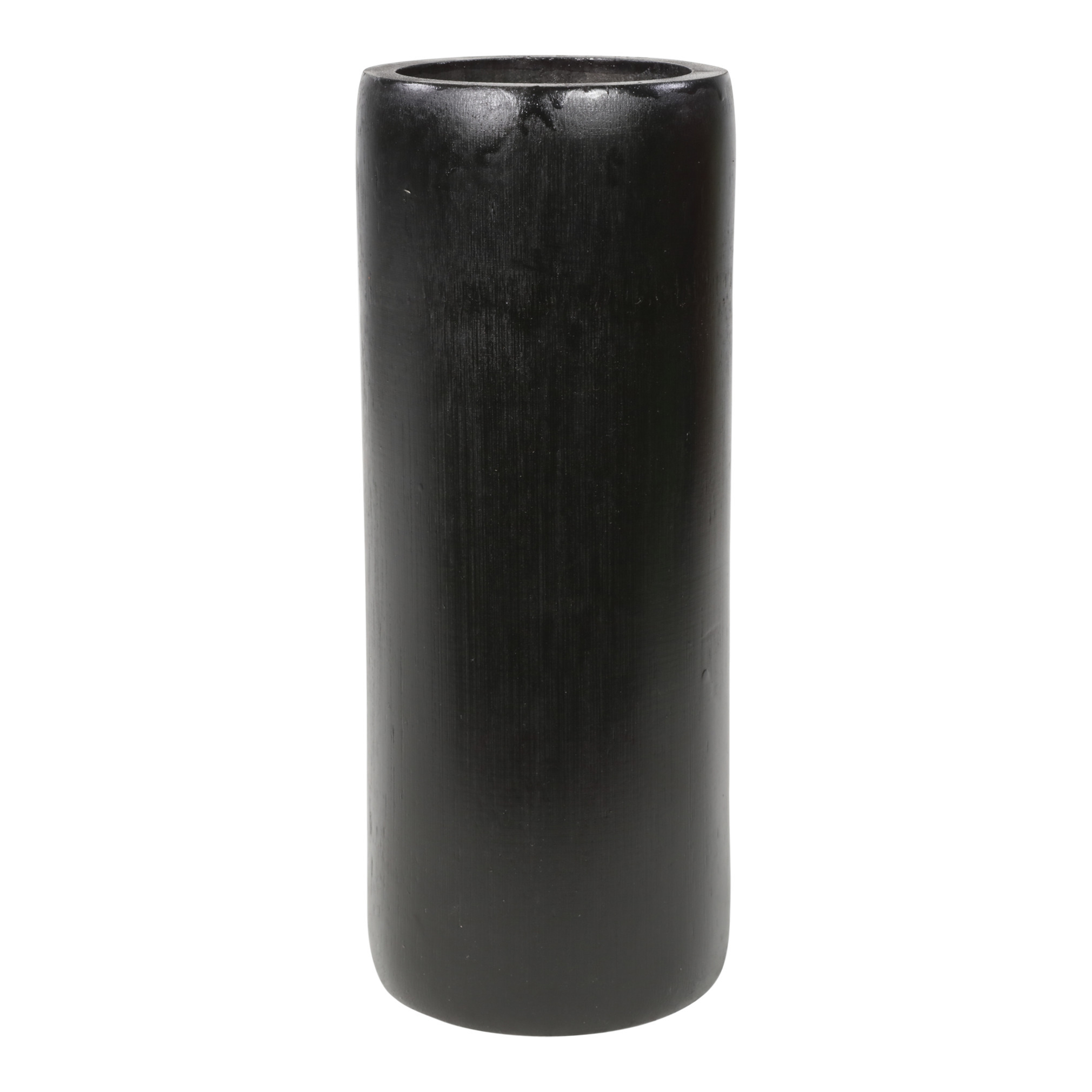 Lesli Living Leslie Living Kaarsenhouders / waxinelichtjes houders - bamboe - grijs - H20 cm -
