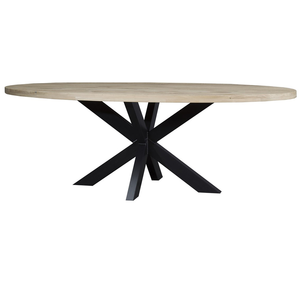 Countrylifestyle Rocks Ovale Eettafel 230x110cm + matrixpoot