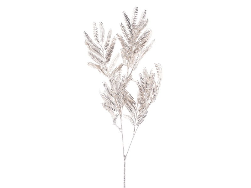 Hortus Kunsttak mimosa spray metallic champagne 74 cm - 