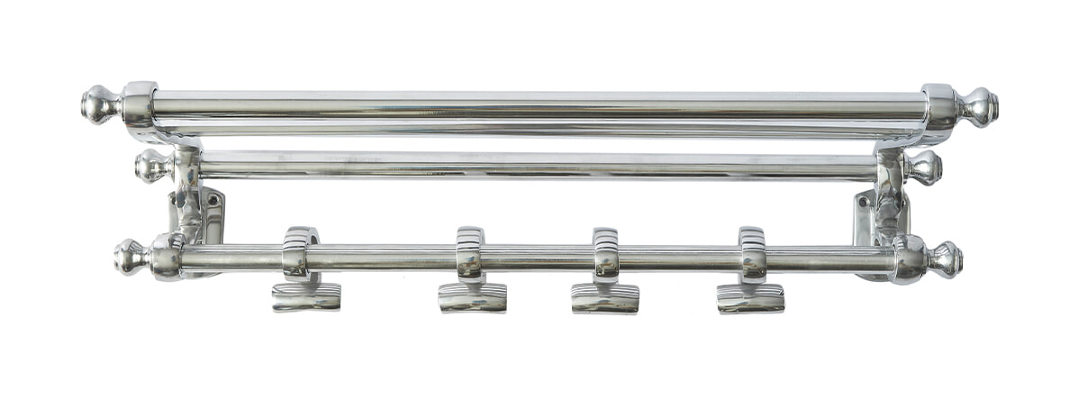 Rivièra Maison Kapstok Canadian Rail Road 77cm - Zilver