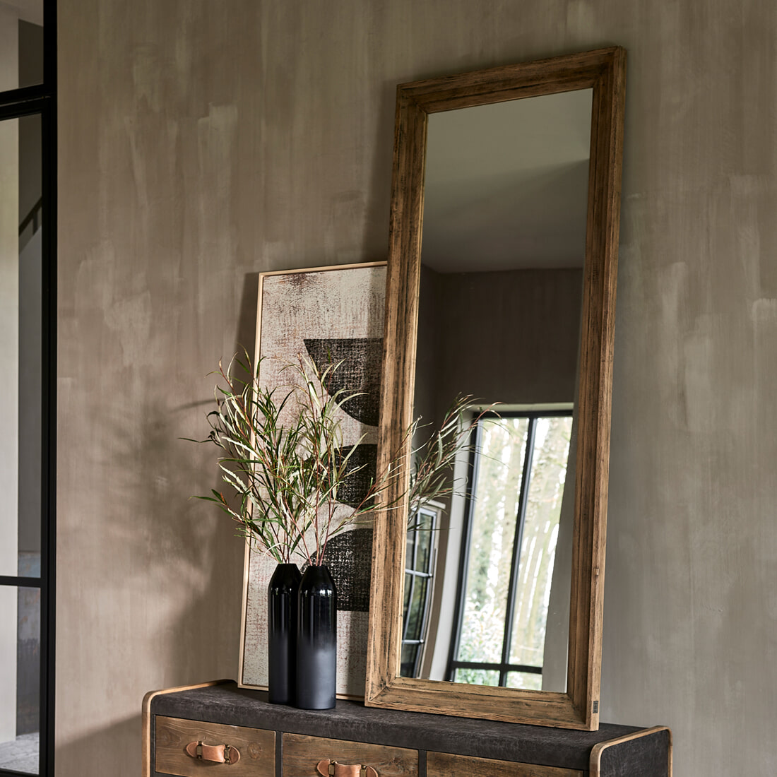 Rivièra Maison Spiegel Eivissa Eikenhout, 200 x 80cm - Brown - Passpiegel