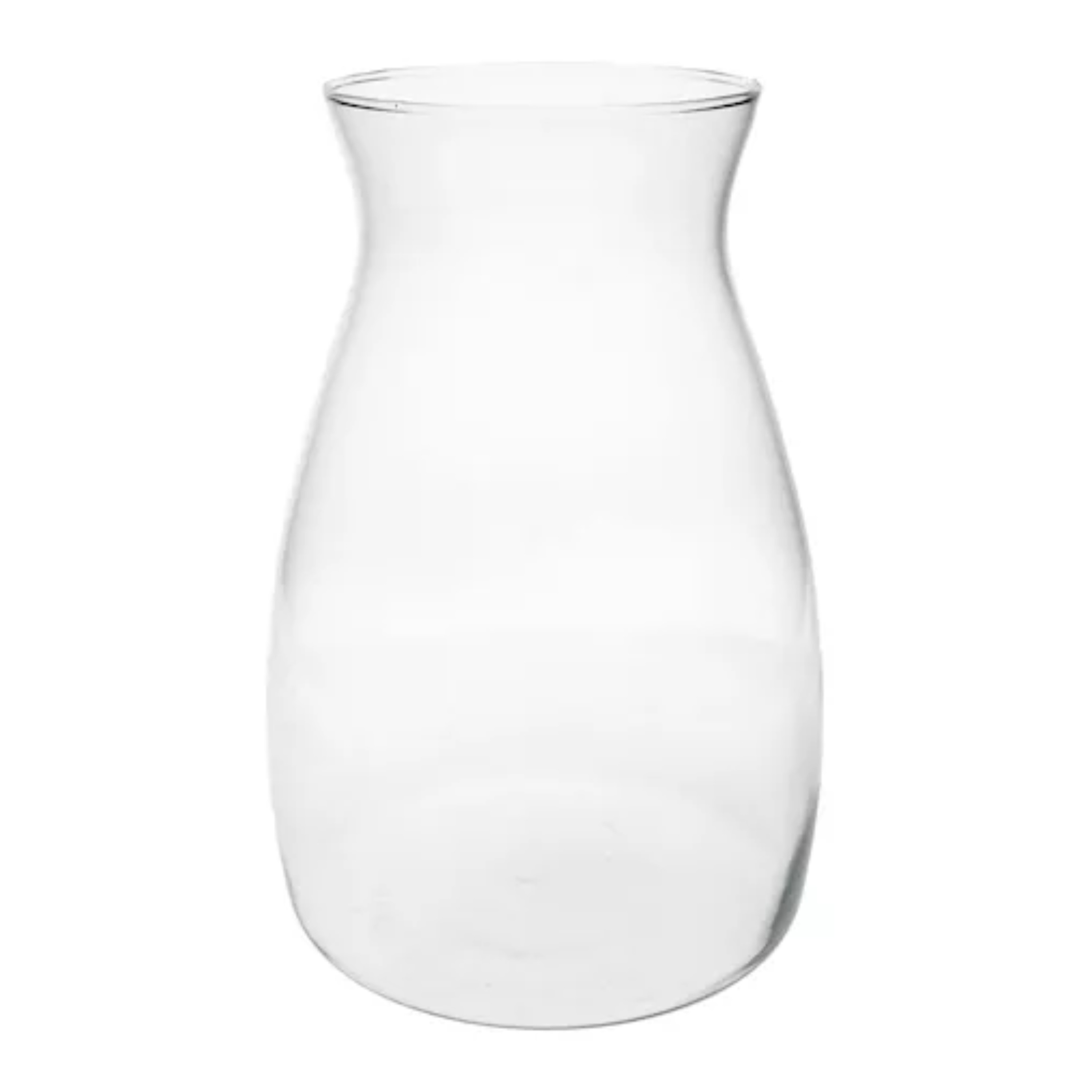 Merkloos Bloemenvaas Yann - helder transparant glas - D20 x H30 cm - decoratieve vaas - bloemen/takken -