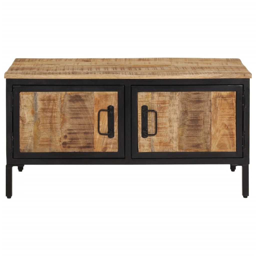 vidaXL Salontafel 80x50x40 cm massief ruw mangohout