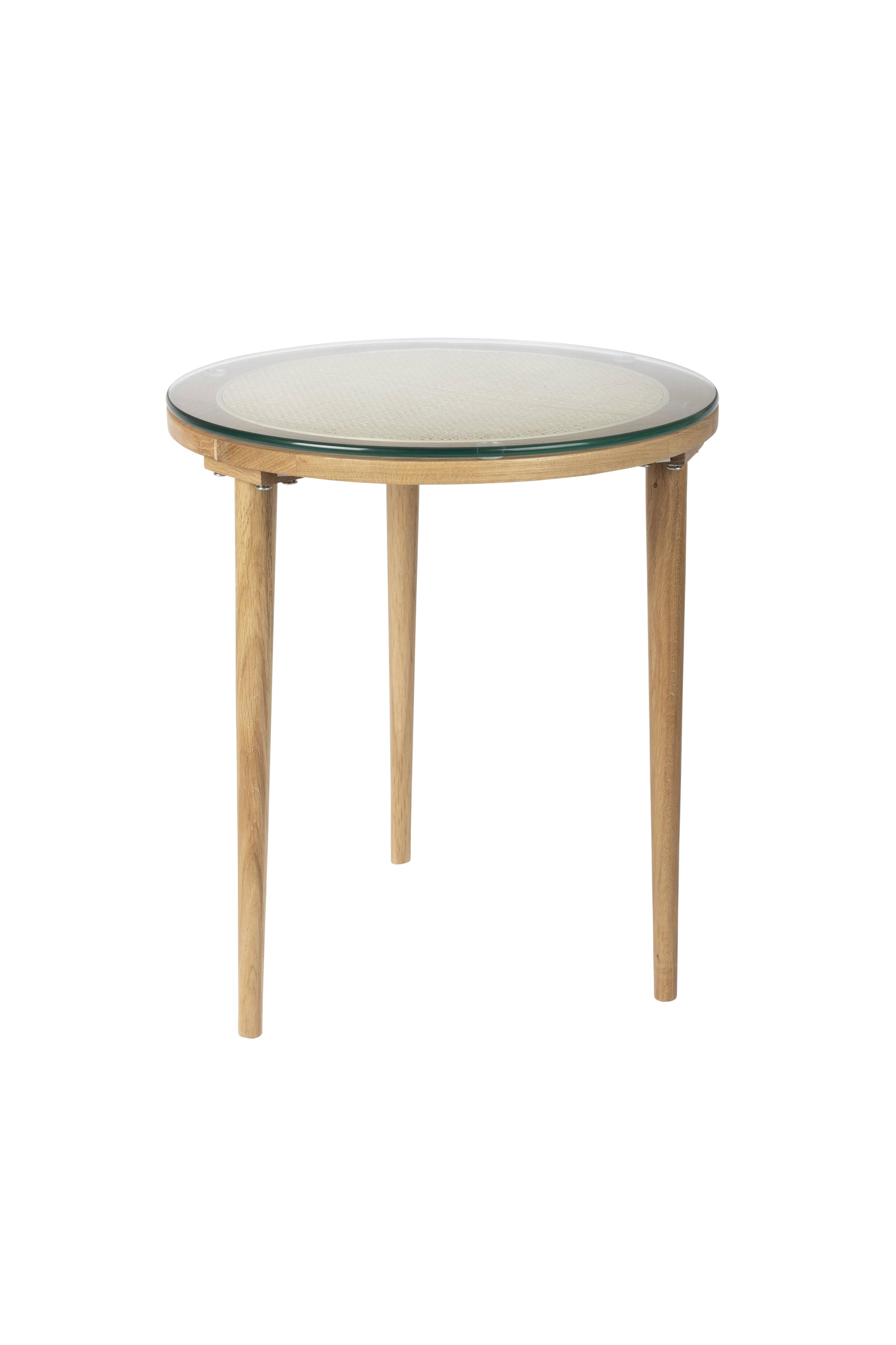 Casa Caron Bijzettafel Harold met rattan | 
