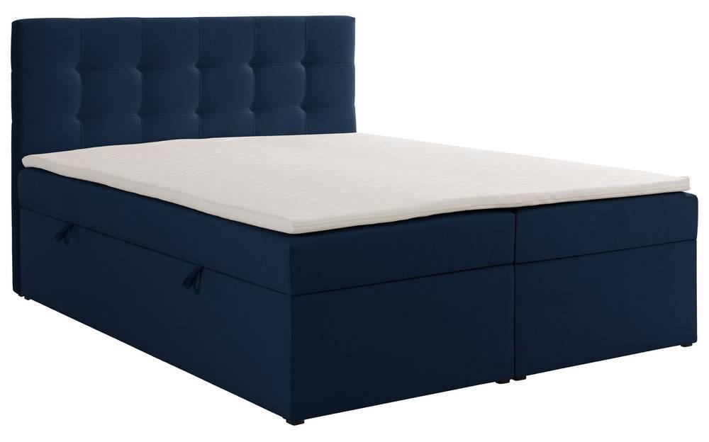 NADUVI Collection Boxspring Rodez velvet met opbergruimte en topper 140 x 200 cm | 