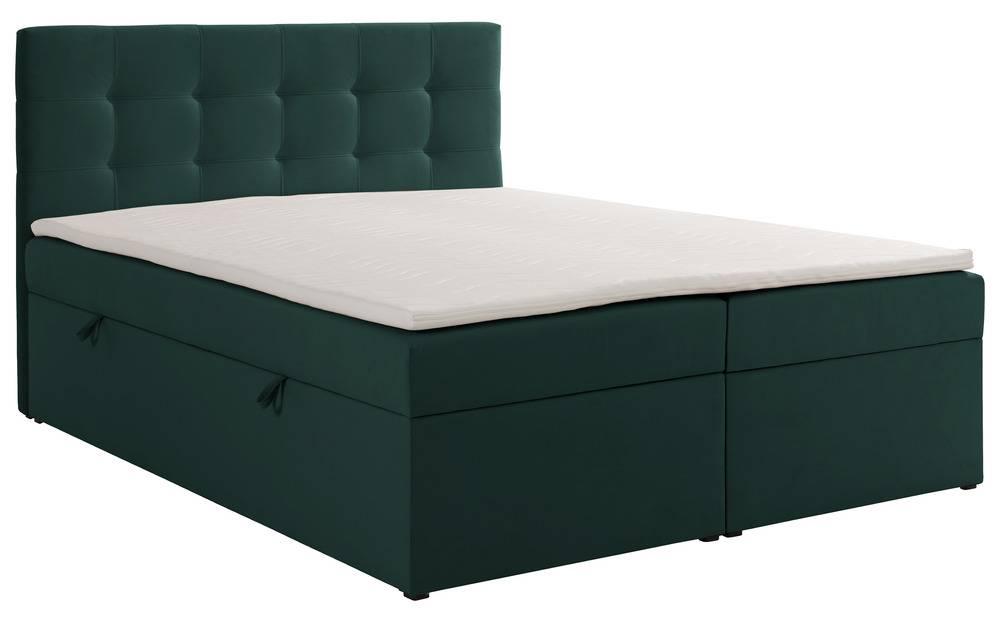 NADUVI Collection Boxspring Rodez velvet met opbergruimte en topper 140 x 200 cm | 