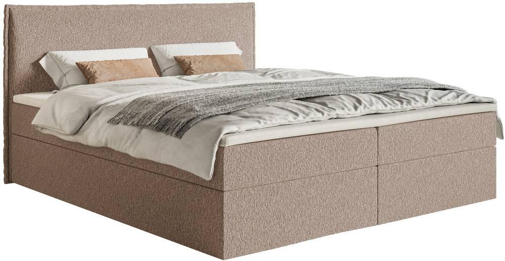 NADUVI Collection Boxspring Esmay chenille met opbergruimte en topper 160 x 200 cm | 