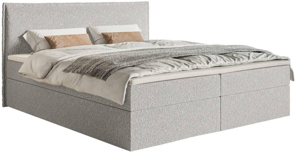 NADUVI Collection Boxspring Esmay chenille met opbergruimte en topper 160 x 200 cm | 