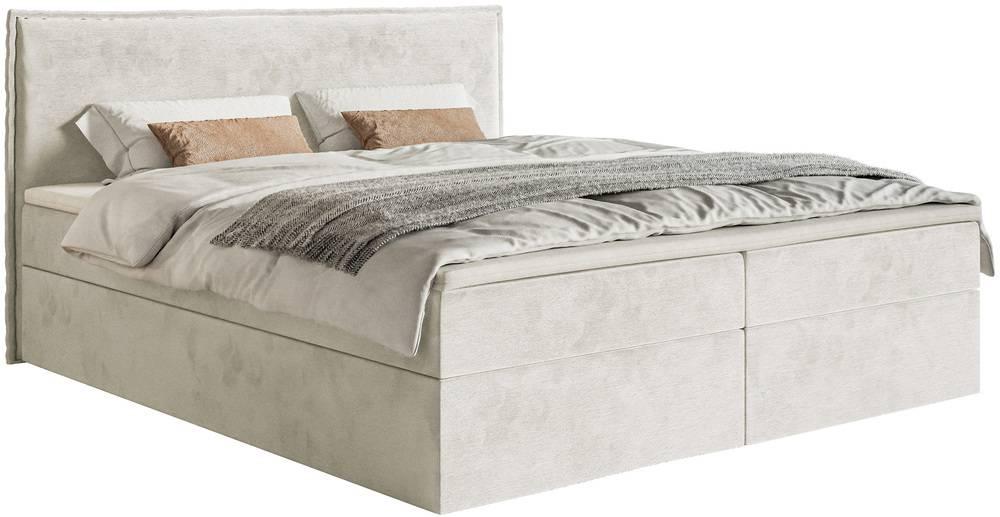 NADUVI Collection Boxspring Esmay velvet met opbergruimte en topper 160 x 200 cm | 