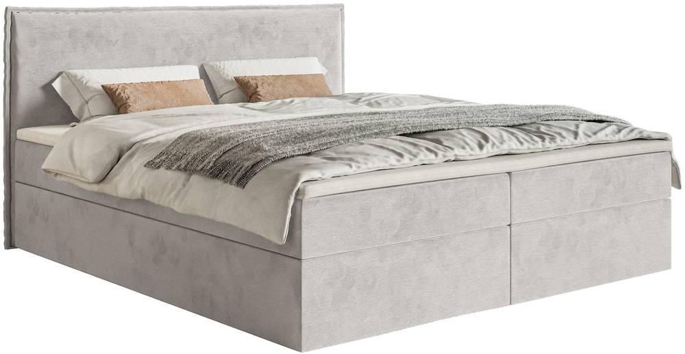 NADUVI Collection Boxspring Esmay velvet met opbergruimte en topper 160 x 200 cm | 