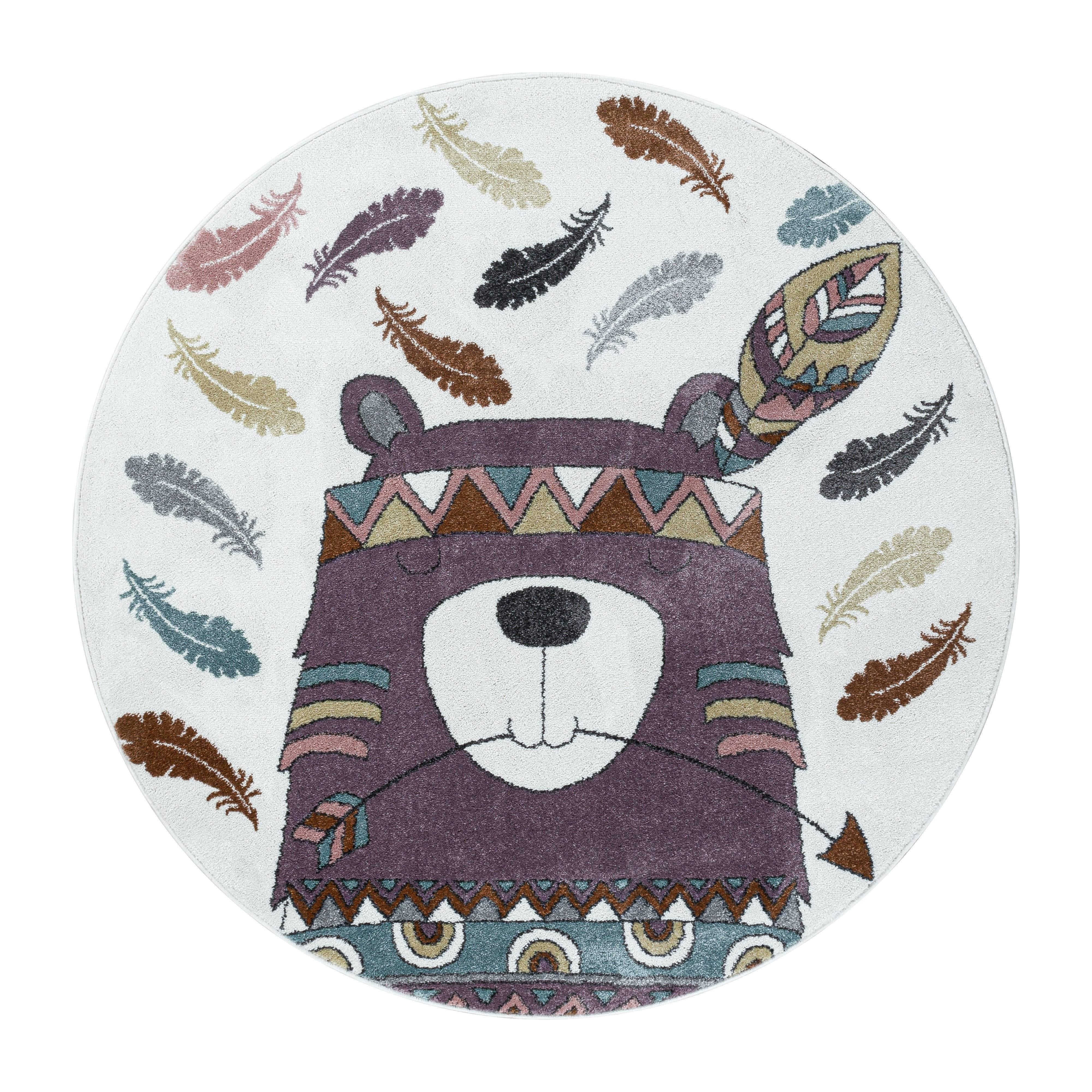Ayyildiz Kindervloerkleed Buddy Bear rond | 