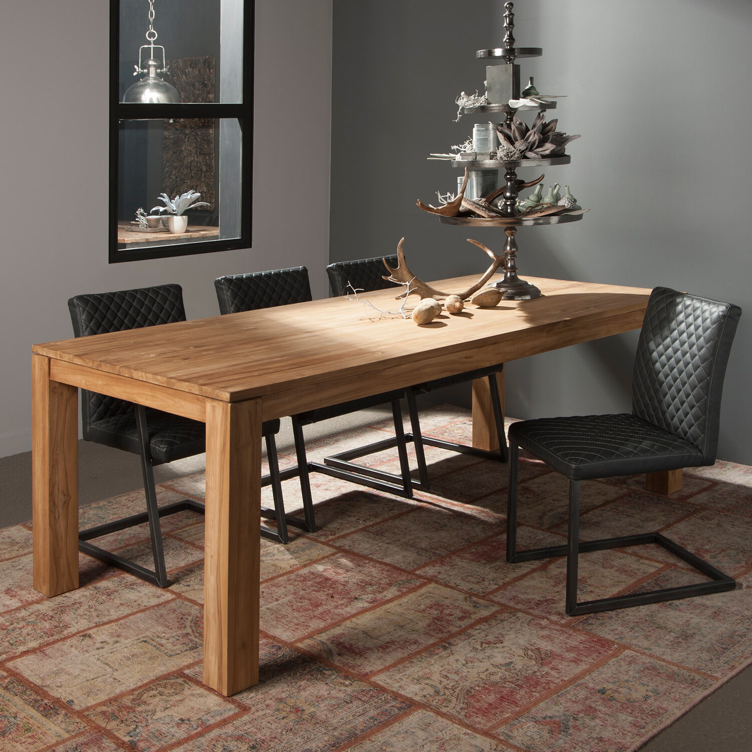 Tower Living Eettafel Corona (Losari) Teak, maat 140 x 80 - Bruin