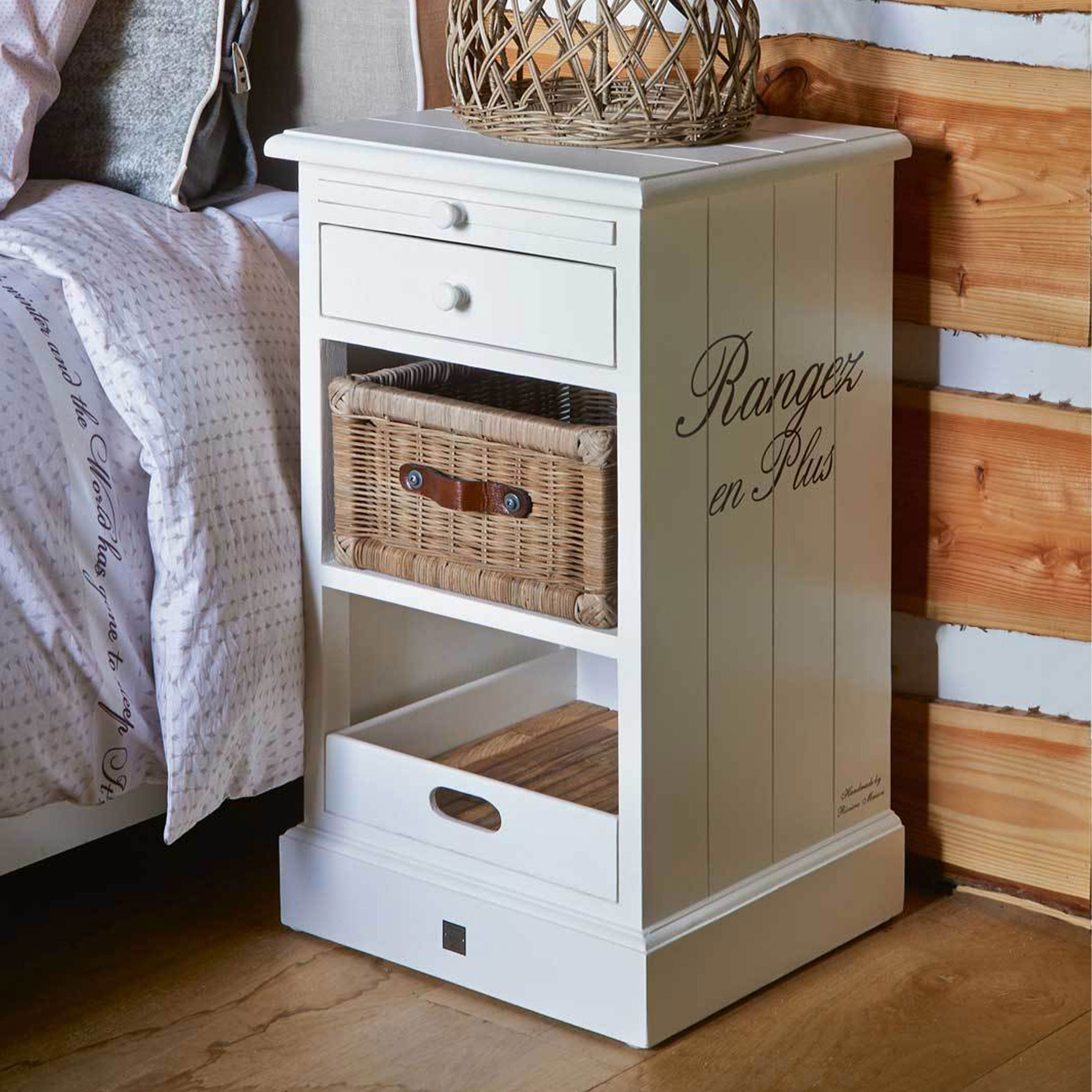Rivièra Maison Nachtkastje Rangez en Plus - Wit
