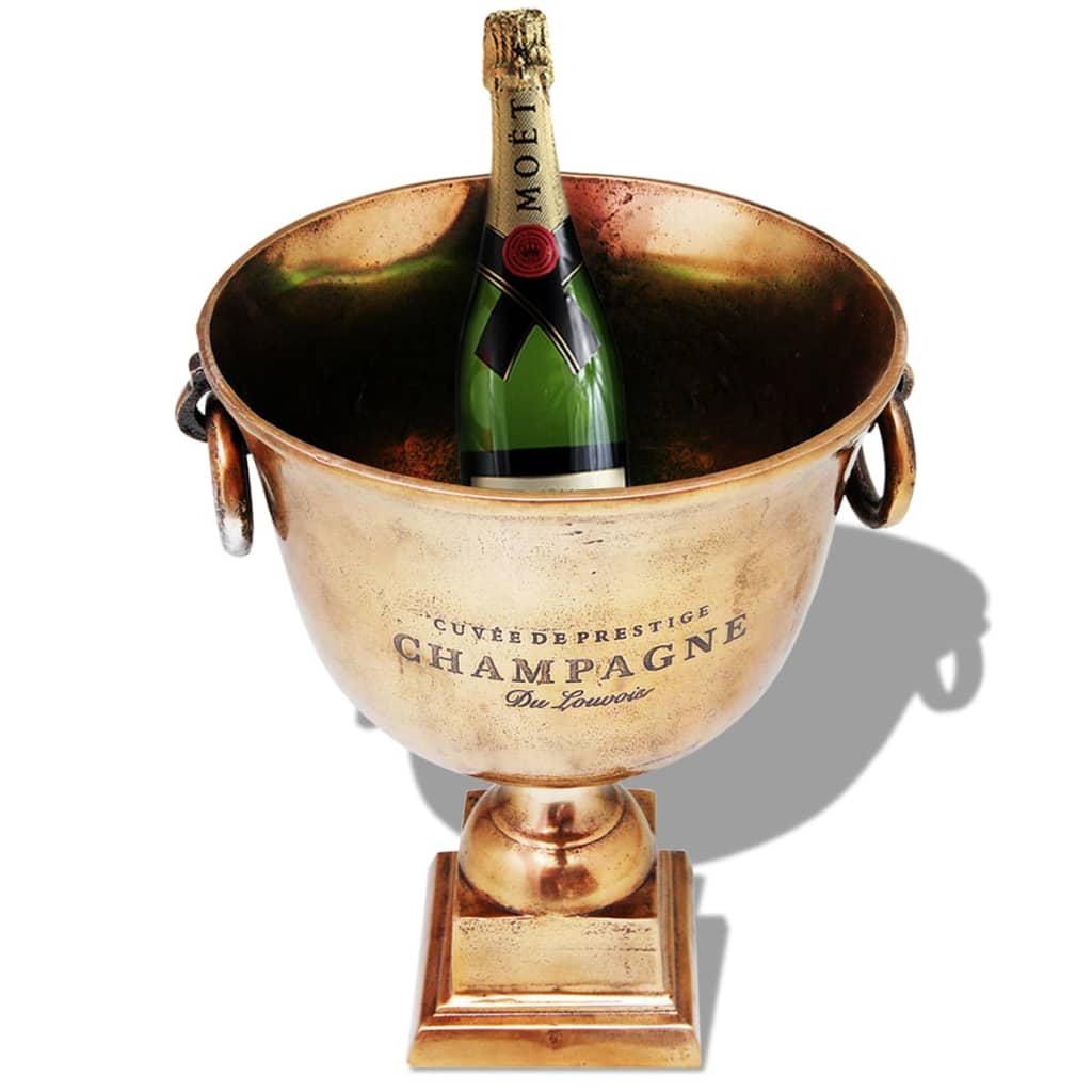 vidaXL Prijzenbeker champagnekoeler koperbruin
