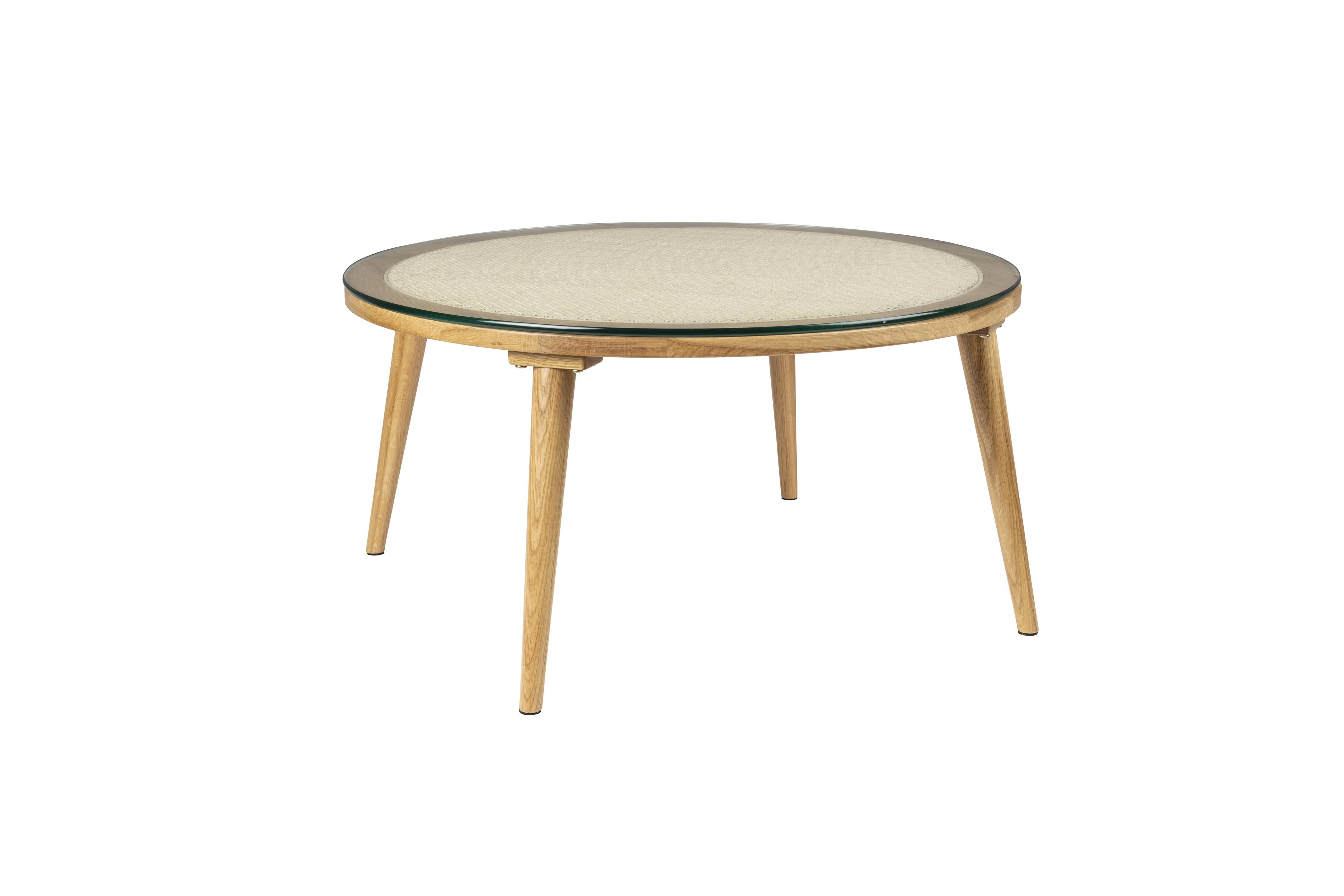 Casa Caron Salontafel Harold rond met rattan | 