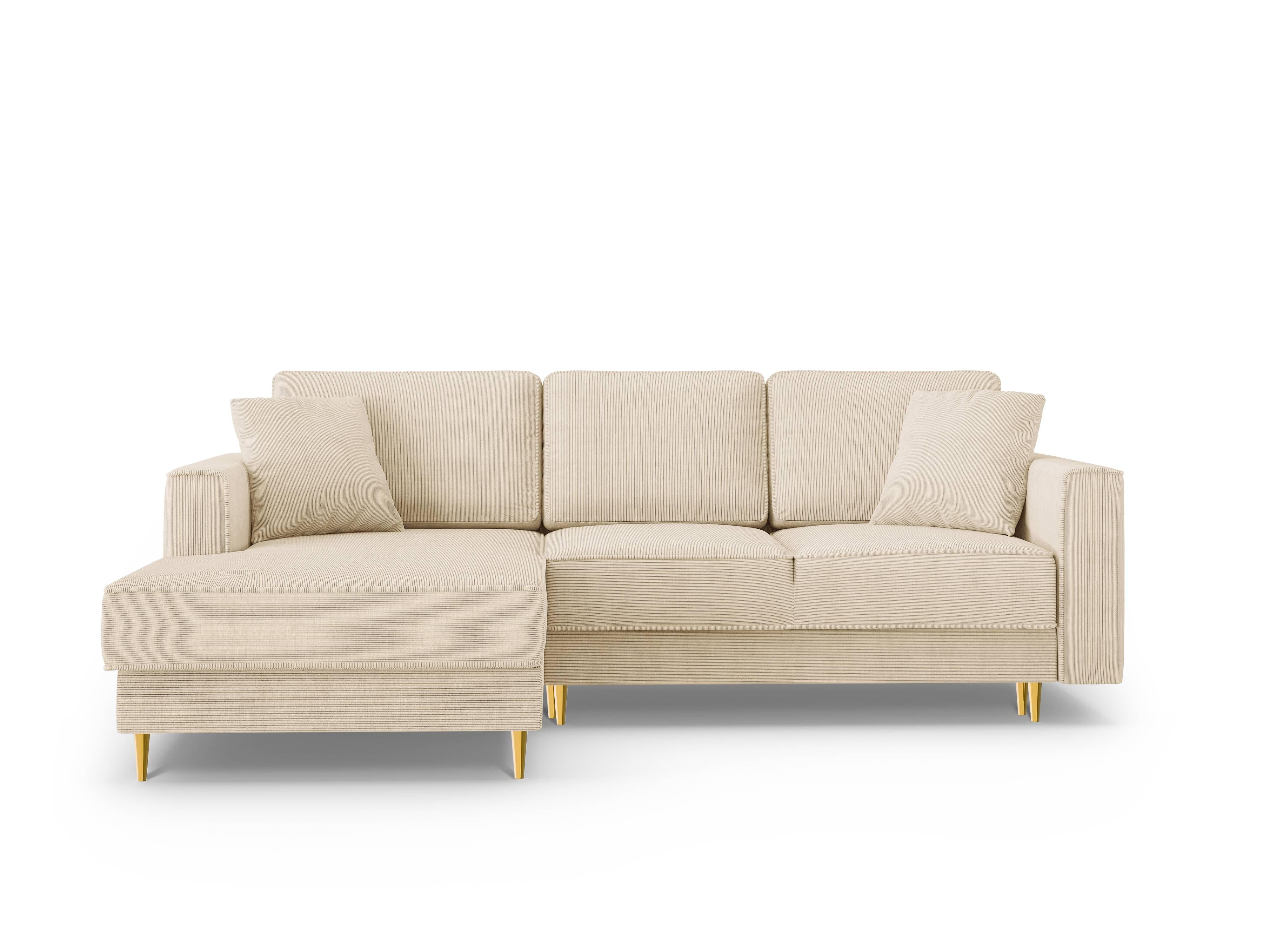 Cosmopolitan Design Hoekslaapbank Fano ribstof links | 