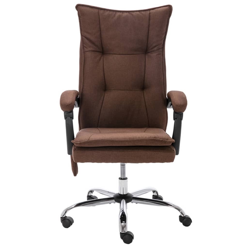 vidaXL Kantoormassagestoel stof bruin