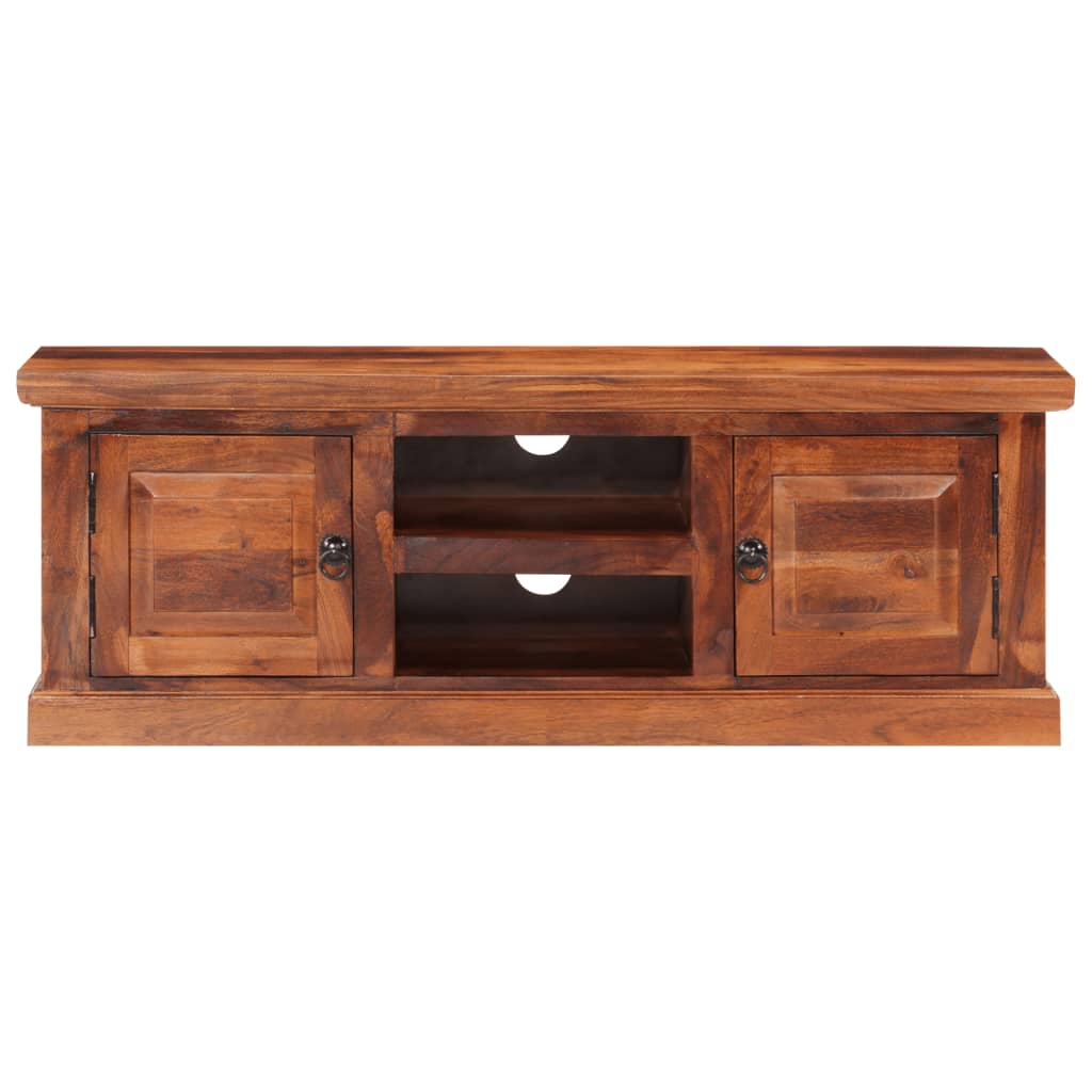 vidaXL Tv-meubel met deuren 112x30x40 cm massief acaciahout