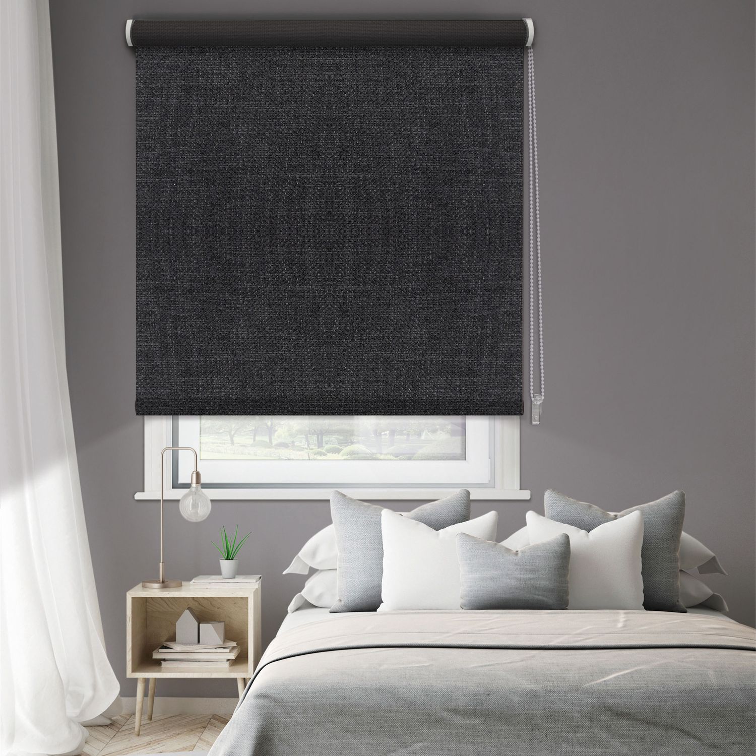 Madeco 1655 Ancona Verduisterend Rolgordijn Antraciet 90x190cm