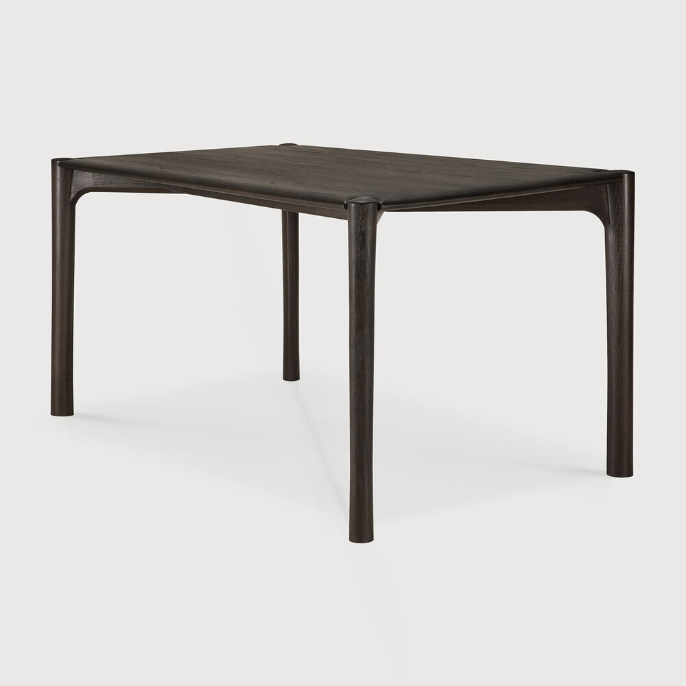 Ethnicraft Eettafel PI Gevernist Teakhout, 140 x 80cm - Donkerbruin