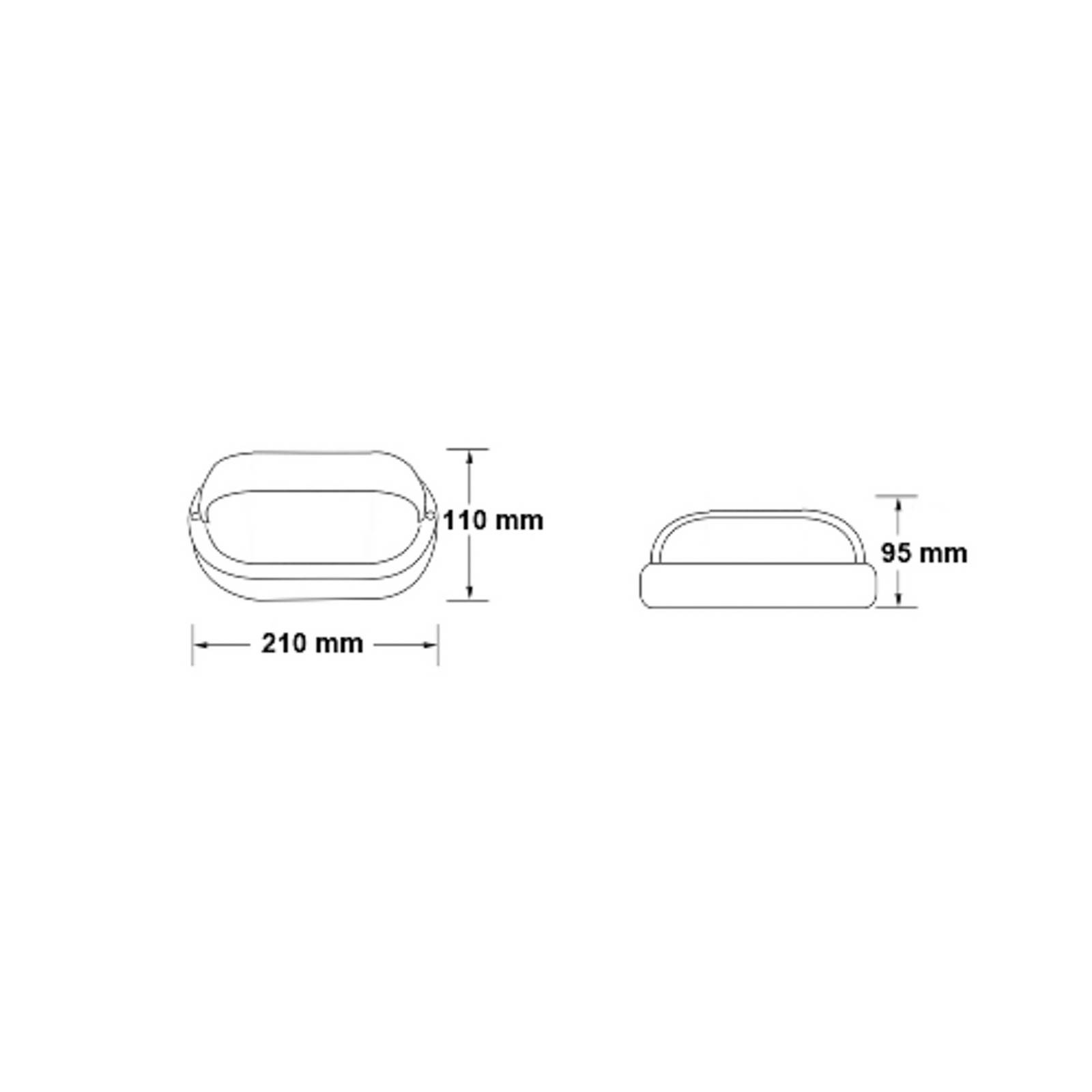 G & L Handels GmbH Buitenwandlamp 400180, aluminium/glas, lengte 21 cm, IP54