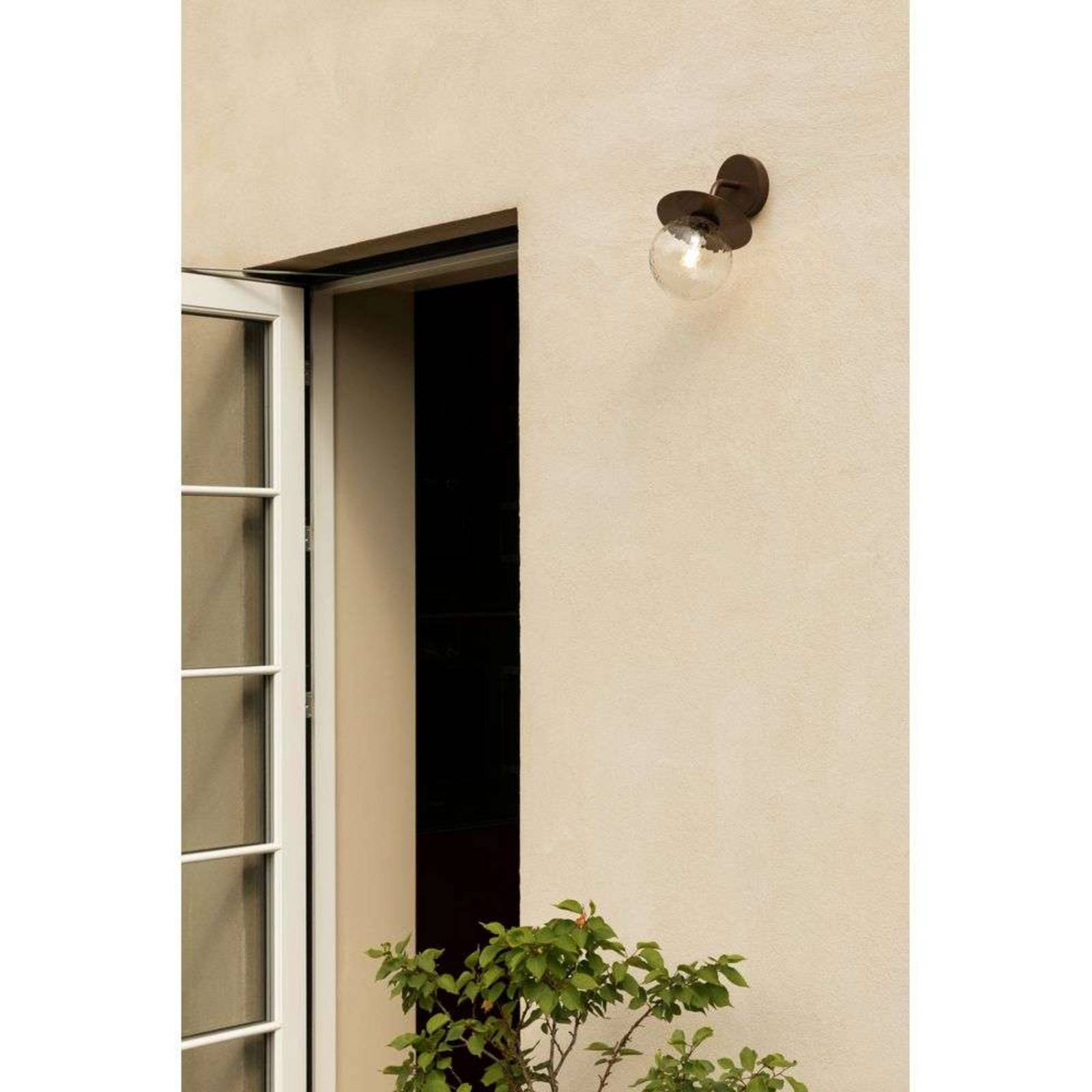 Nuura Aps Nuura buitenwandlamp Liila, breedte 16 cm, brons/helder