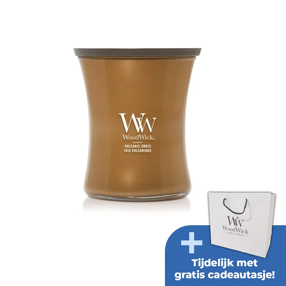 Woodwick WW Volcanic Orris Medium Candle - Copper