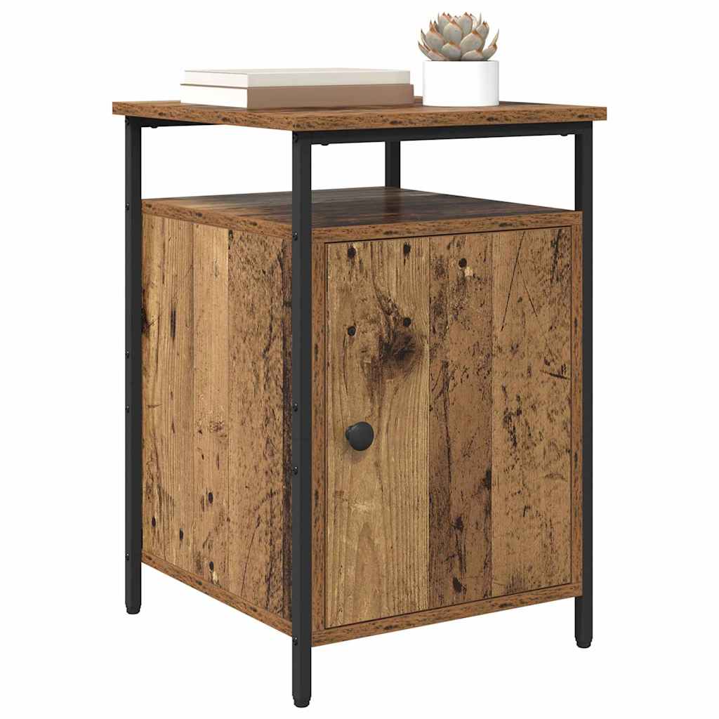 vidaXL Nachtkastje 2 pcs Oud hout 40 x 42 x 60cm Bewerkt hout
