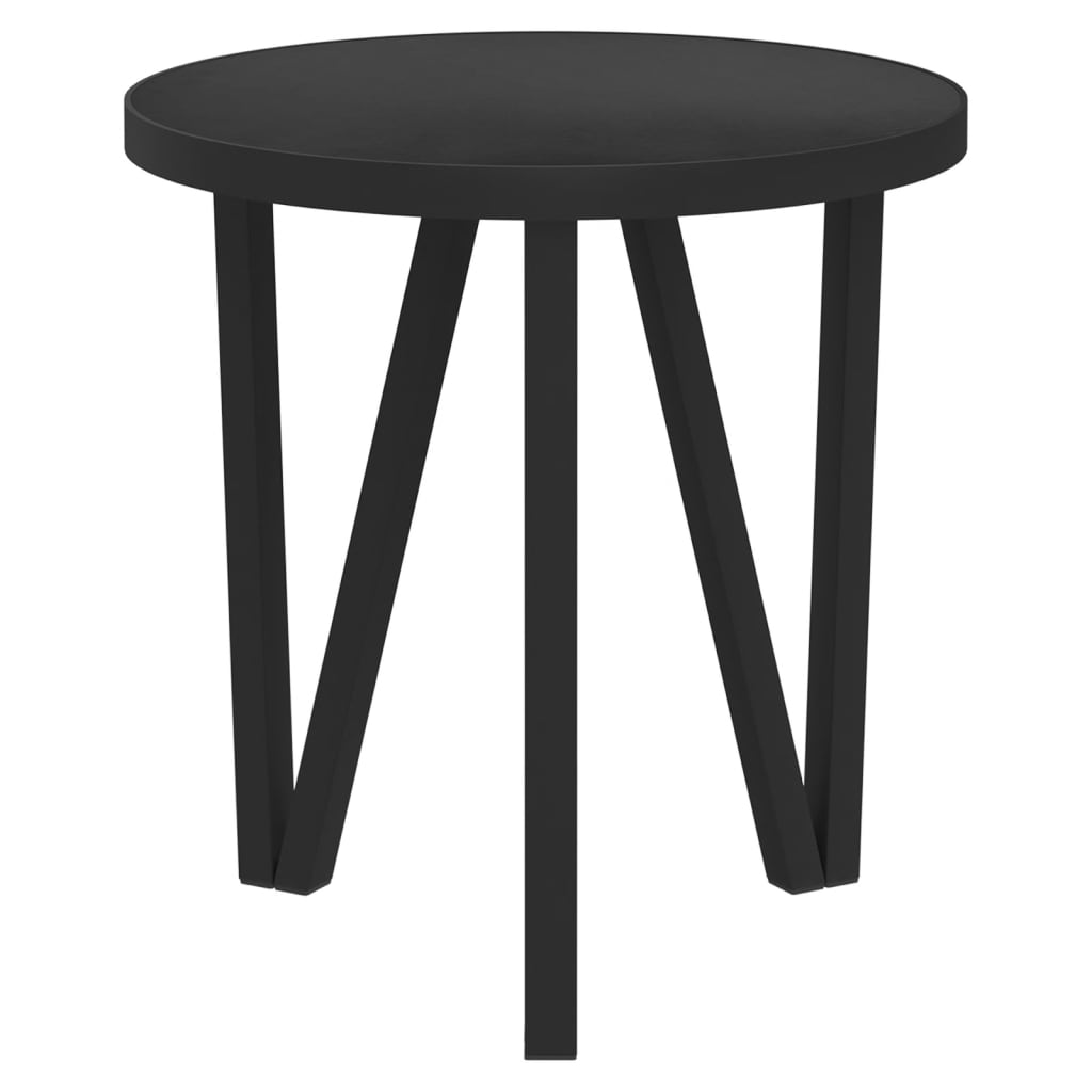 vidaXL Salontafel Ø35 cm MDF zwart