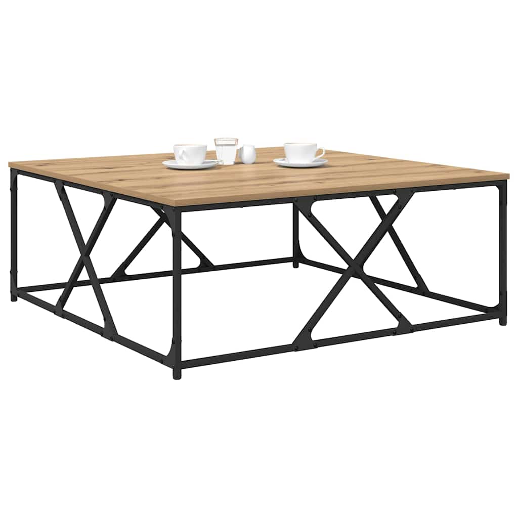 vidaXL Salontafel artisanaal eikenkleurig 100 x 100 x 40 cm