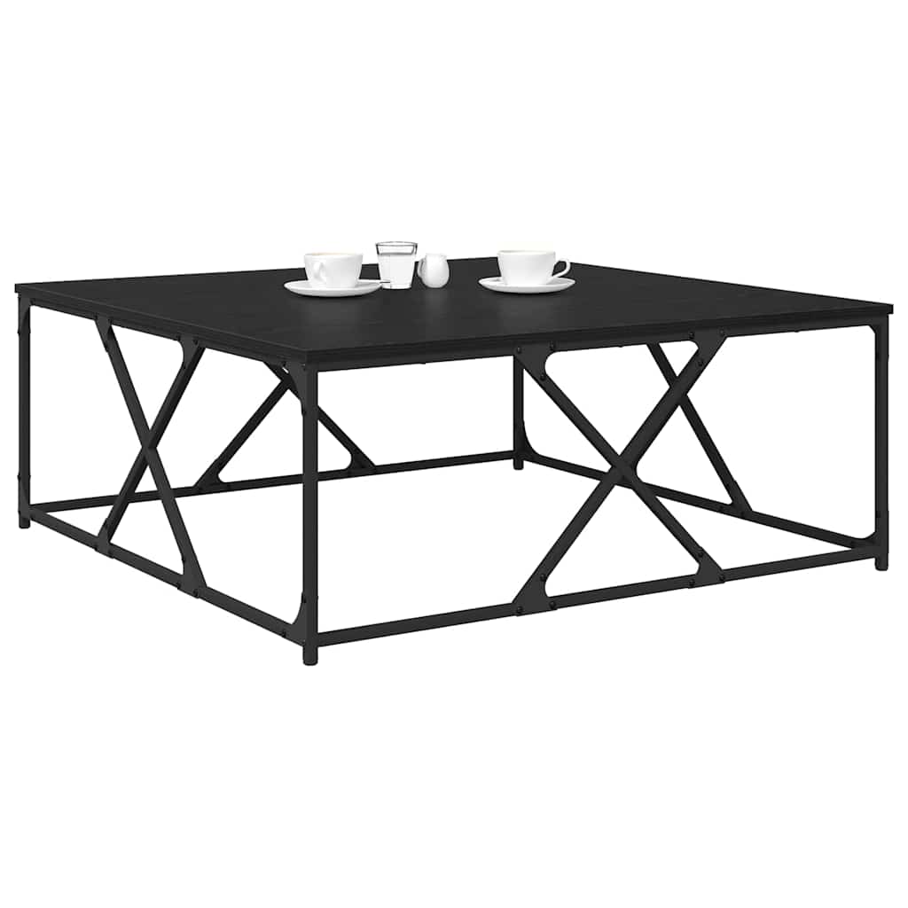 vidaXL Salontafel Zwart eiken 100 x 100 x 40 cm Bewerkt hout