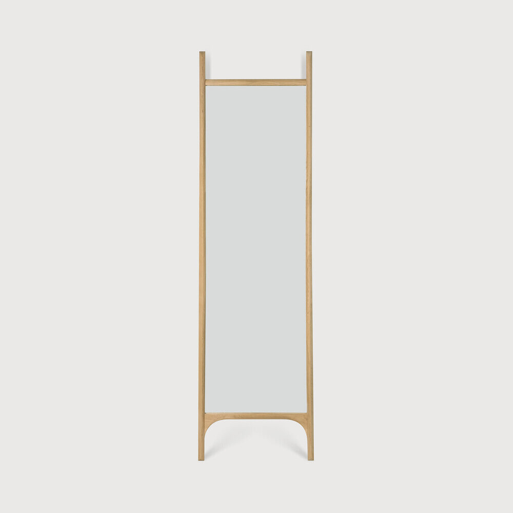 Ethnicraft Staande Spiegel PI Geolied Eikenhout, 190 x 55cm - Naturel - Passpiegel