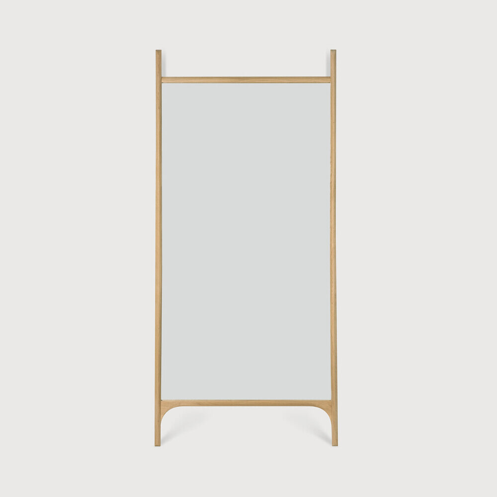 Ethnicraft Staande Spiegel PI Geolied Eikenhout, 200 x 80cm - Naturel - Passpiegel