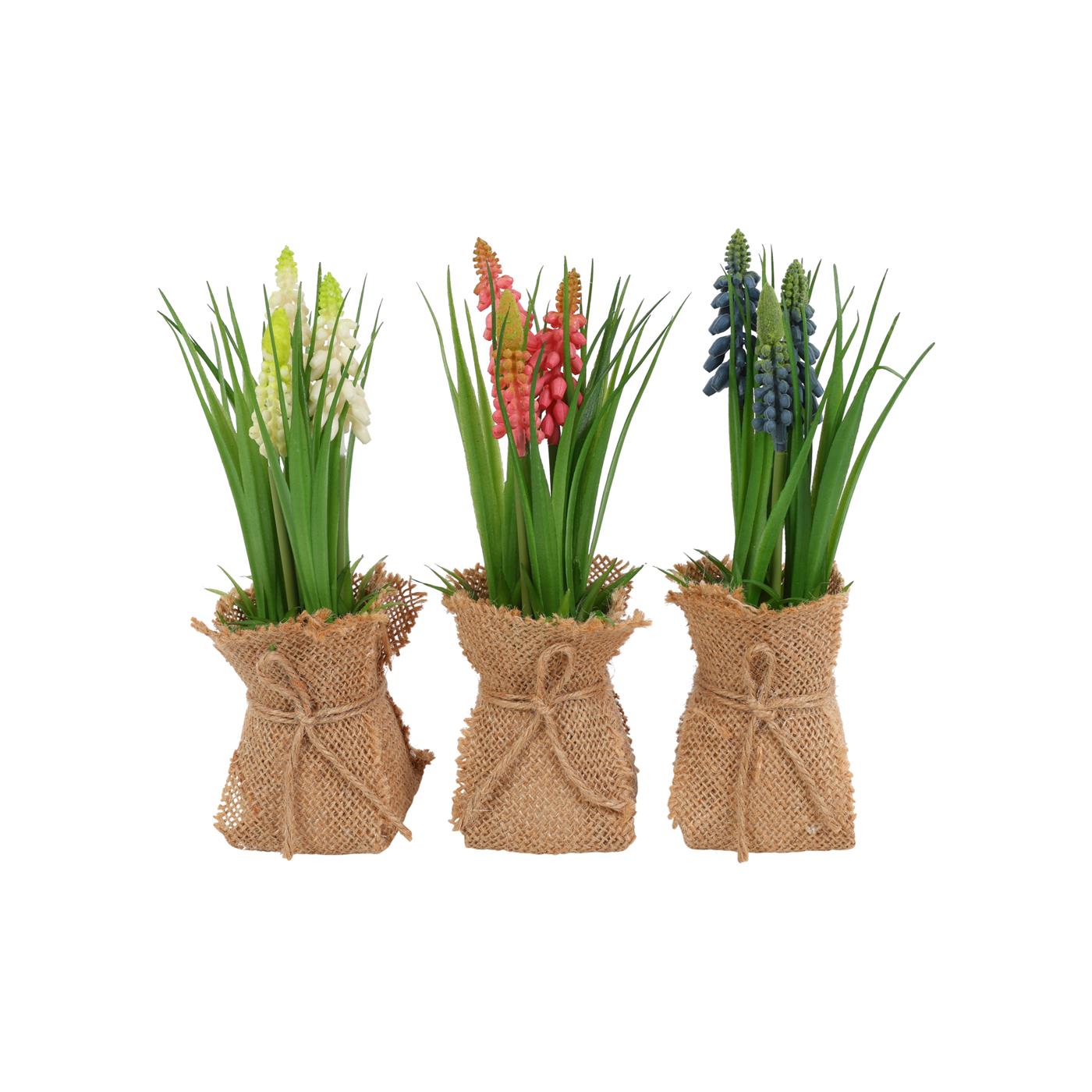 Countryfield Kunstbloem in pot Tulp veelkleurig H20cm