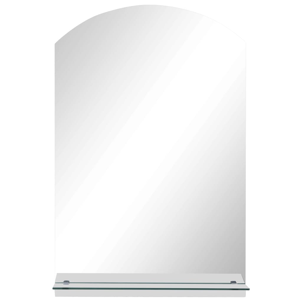 vidaXL Wandspiegel met schap 40x60 cm gehard glas