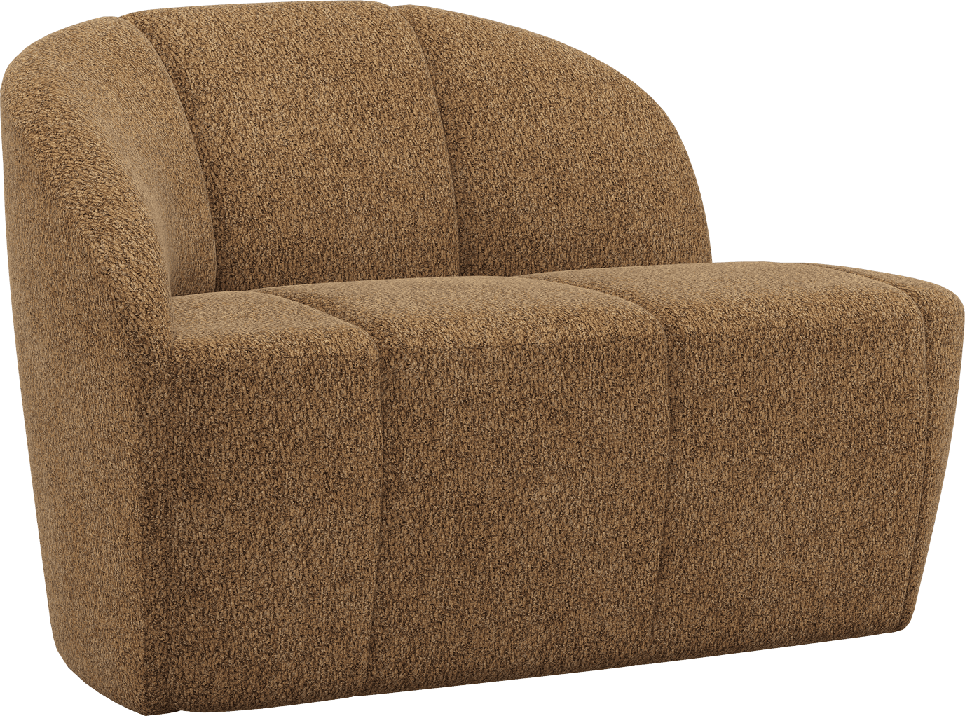 Mojo 2-zitsbank bankje links wollig honinggeel