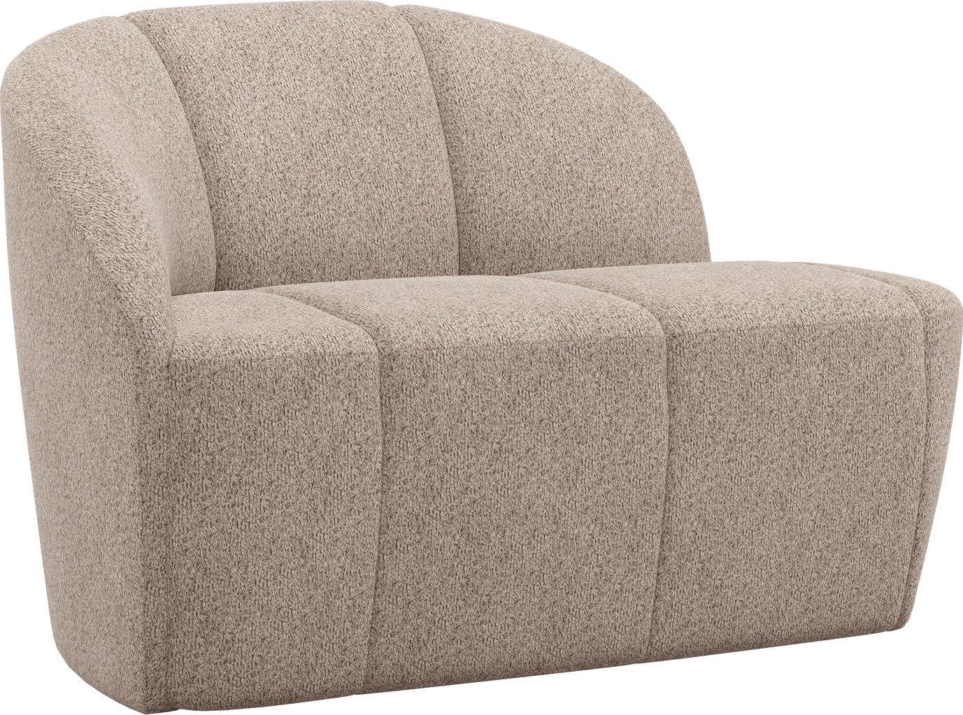 Mojo 2-zitsbank bankje links wollig donkerzand