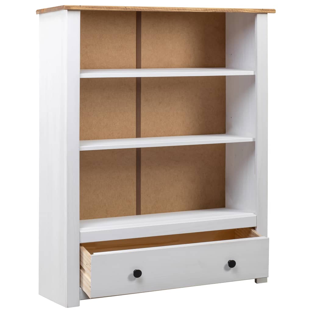 vidaXL Boekenkast Panama Range 80x35x110 cm massief grenenhout wit