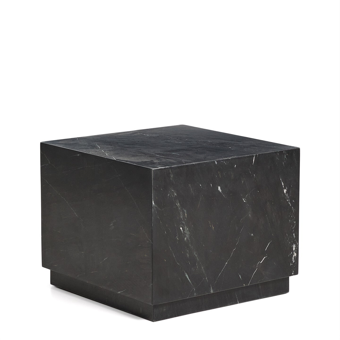 Kave Home Salontafel Sorein Marmer, 50 x 50cm - Zwart